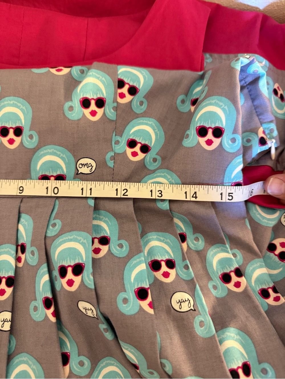 Beebop & Wally New York Retro 50’s Gladys Dress Cartoon Print Cotton Size M - Picture 9 of 10